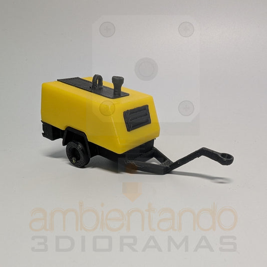 Compresor aire sobre carro